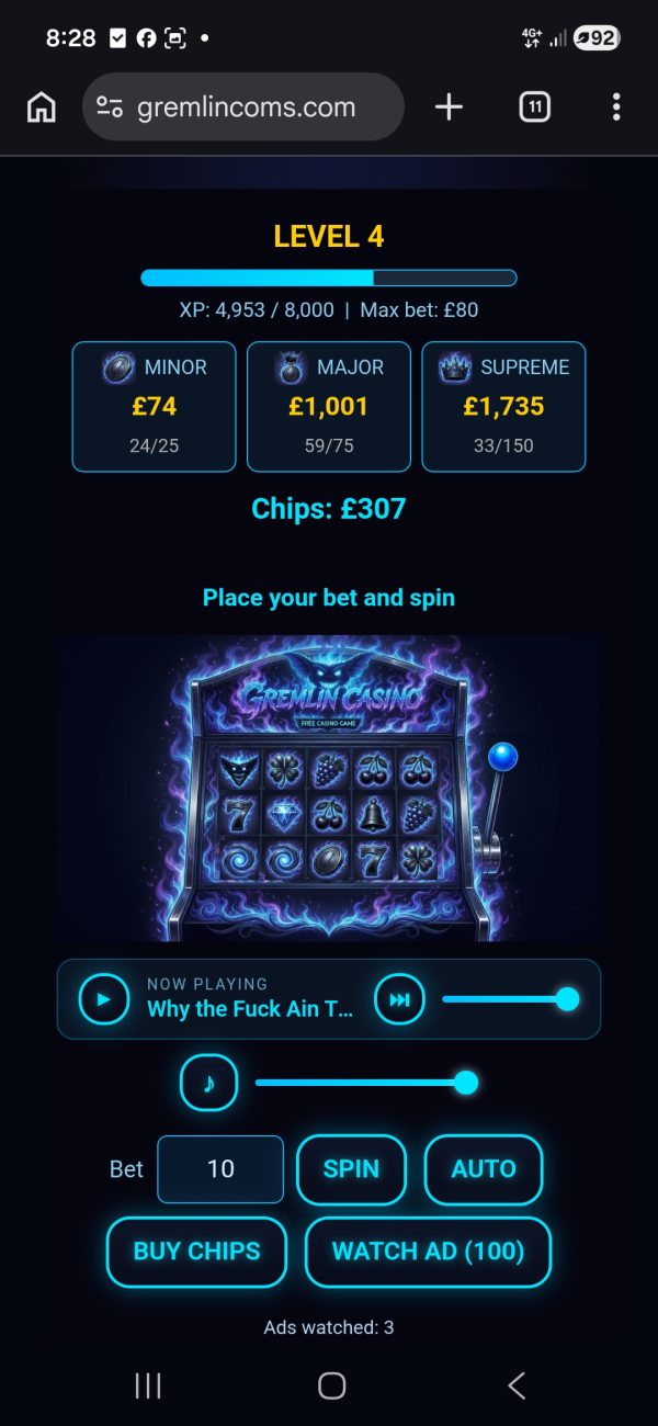 Screenshot_20260905_082846_Chrome Gremlin Slots: Standalone Slot Machine Engine