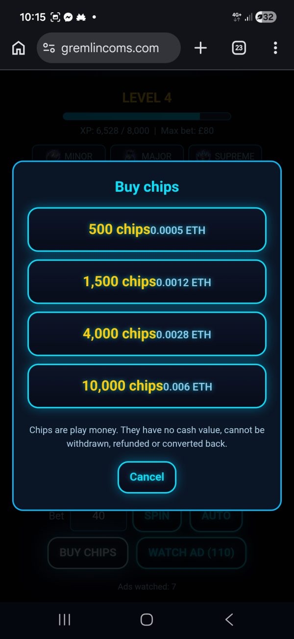 Screenshot_20260906_101532_Chrome Gremlin Slots: Standalone Slot Machine Engine
